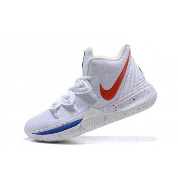 Nike Kyrie 5 Uconn PE White Red-Blue Shoes